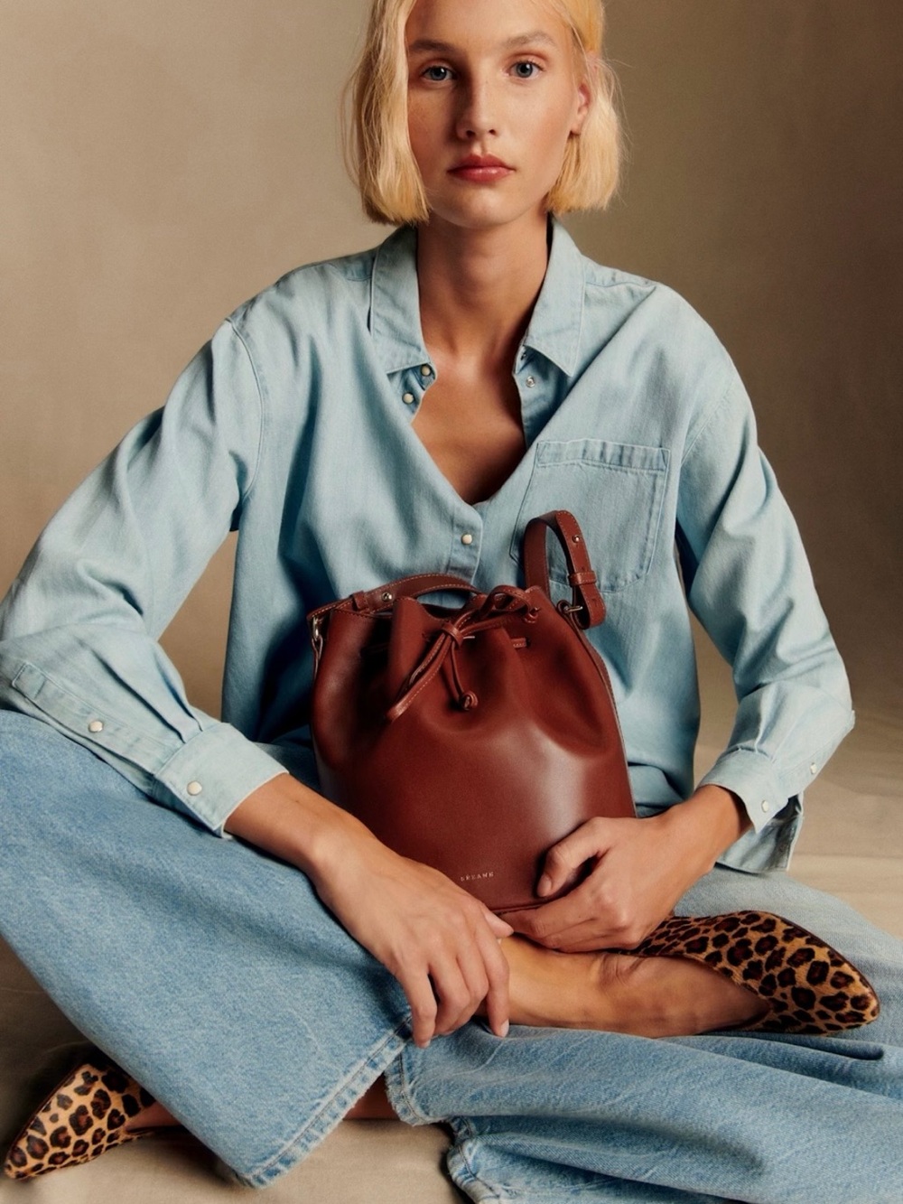 Sézane Farrow Bucket Bag